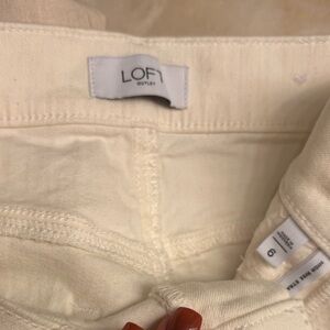 LOFT Off-White Trousers